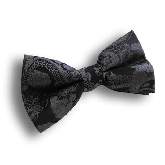 Black Paisley Bow Tie - Distino Of Melbourne