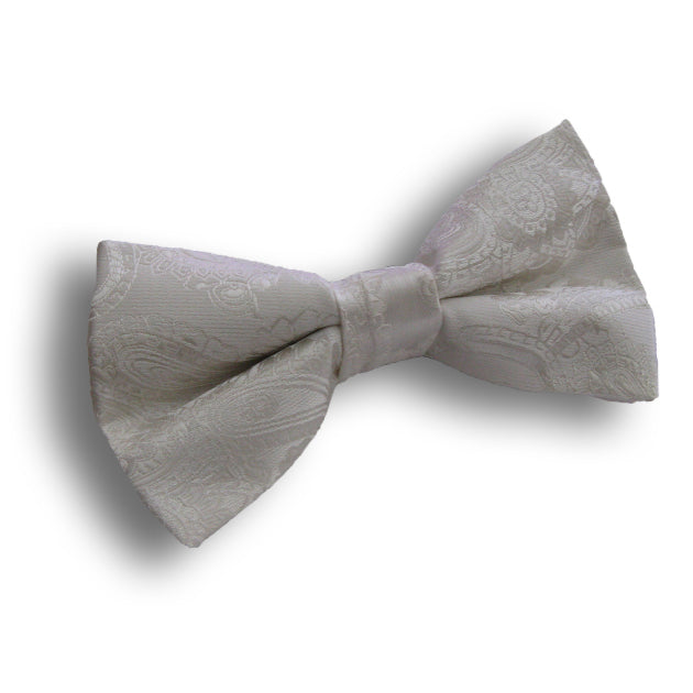 Ivory Paisley Bow Tie