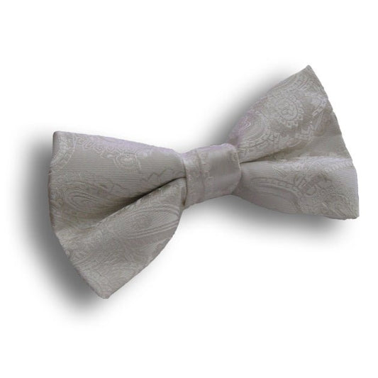Ivory Paisley Bow Tie - Distino Of Melbourne