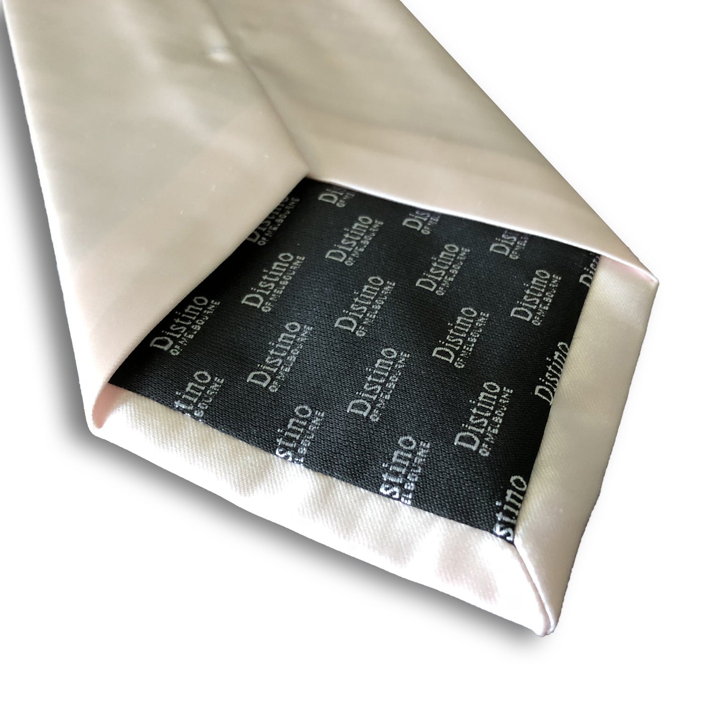 “Baby Pink Pianura” Polyester Tie - Distino Of Melbourne