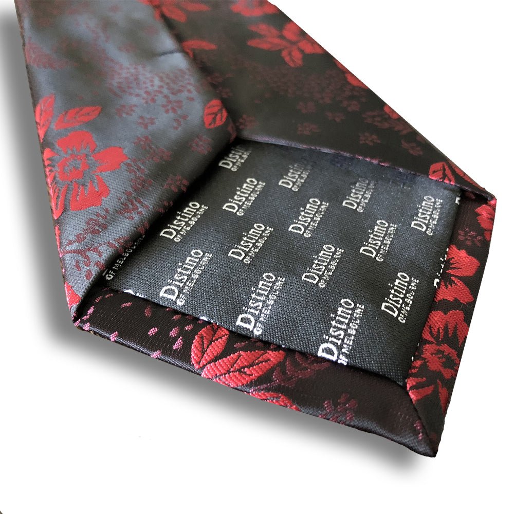 “Oriental Red” Polyester Tie - Distino Of Melbourne