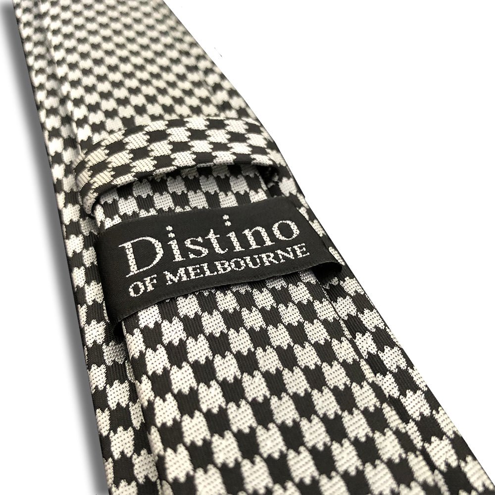 “Checkerboard” Skinny Polyester Tie - Distino Of Melbourne