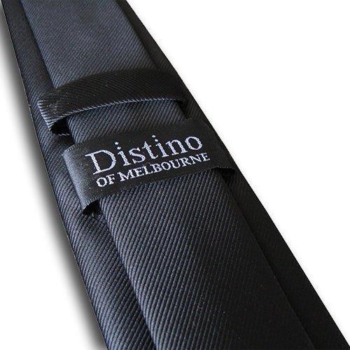 “Black” Skinny Polyester Tie - Distino Of Melbourne