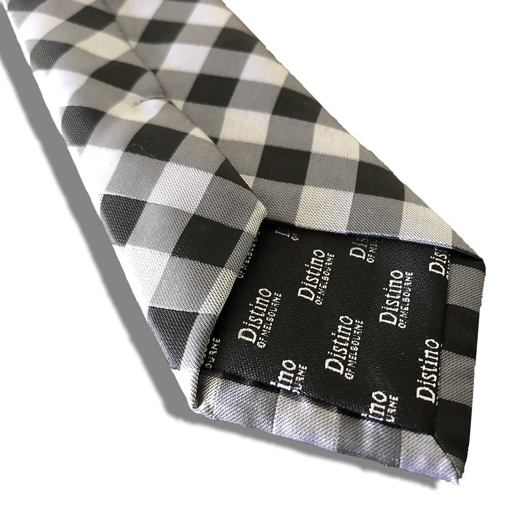 “Checkered” Skinny Polyester Tie - Distino Of Melbourne