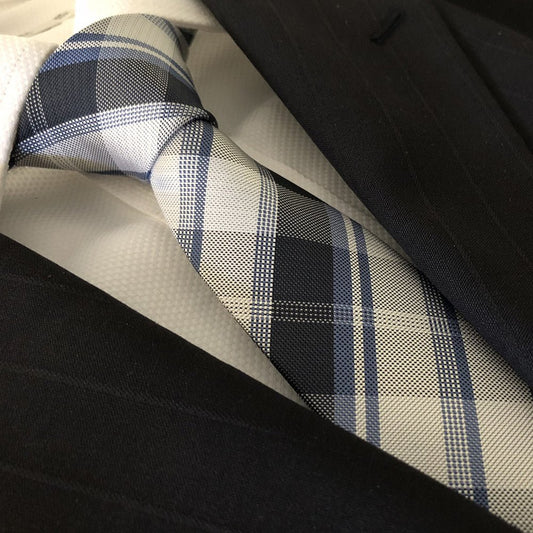 “The Plaid” Skinny Polyester Tie - Distino Of Melbourne