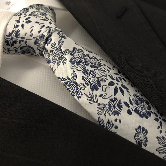 “Oriental” Skinny Polyester Tie - Distino Of Melbourne