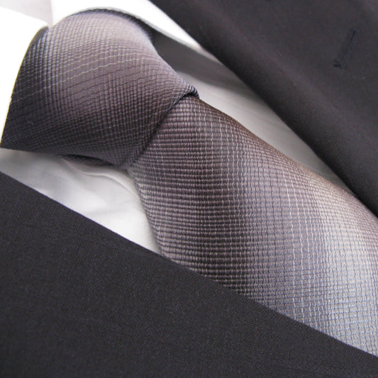 “Shades of Grey” Silk Neck Tie, Matching Cufflinks & Gift Box - Distino Of Melbourne