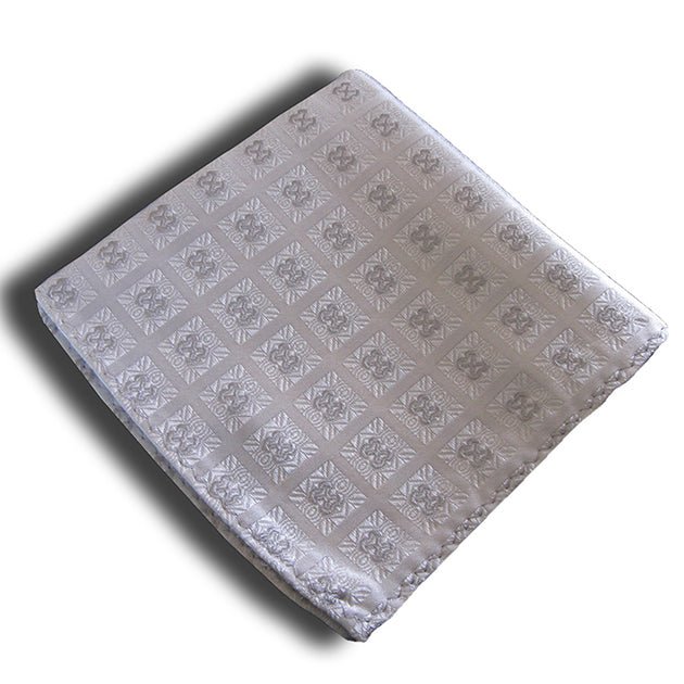 “White Check” Silk Pocket Square Handkerchief - Distino Of Melbourne
