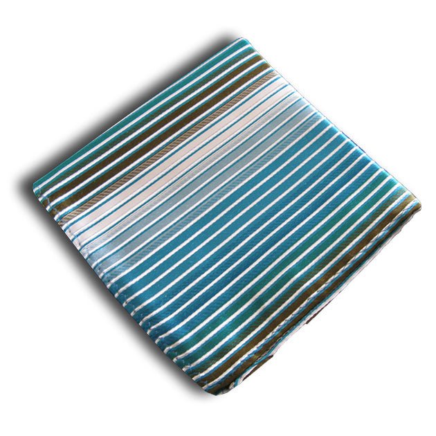 “Teal” Silk Pocket Square Handkerchief - Distino Of Melbourne