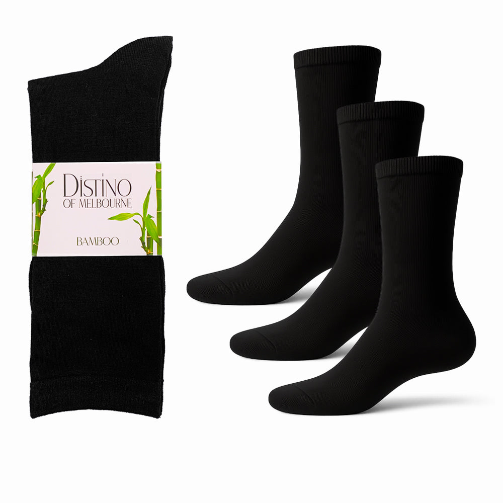 Distino Bamboo Black Dress Socks - 3 Pack Deal - Distino Of Melbourne
