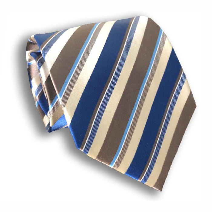 “Morning Latte” Seven Fold Silk Neck Tie - Distino Of Melbourne