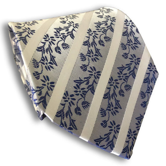 “Oriental Blue” Seven Fold Silk Neck Tie - Distino Of Melbourne