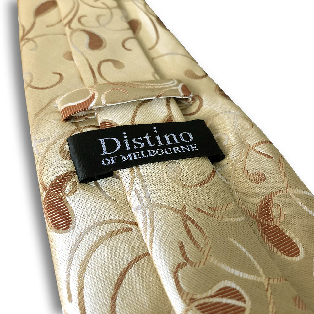 “CHAMPAGNE PAISLEY” POLYESTER TIE