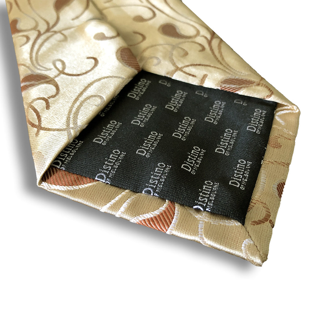 “CHAMPAGNE PAISLEY” POLYESTER TIE