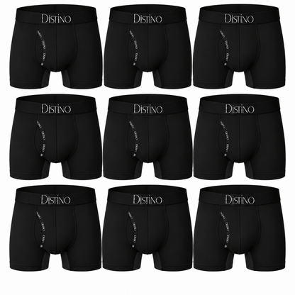 Bamboo Boxer Briefs - Men's Pureglide Anti-Chafe Long Leg Underwear (9 Pack Deal) - Distino Of Melbourne