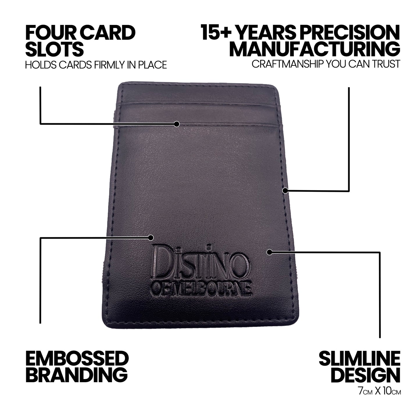 Distino Genuine Leather Magic Flip Wallet