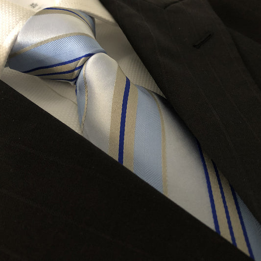 “STRISCIA BLU” SILK NECK TIE