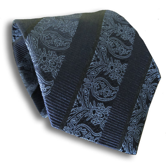 Mens Navy Silk Tie | “Sicillian Blue” Men's Necktie by Distino - Distino Of Melbourne