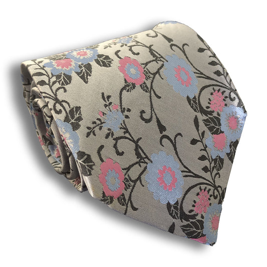 “ORIENTALE FLOREALE” SEVEN FOLD SILK NECK TIE