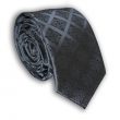 Black Checked Skinny Tie